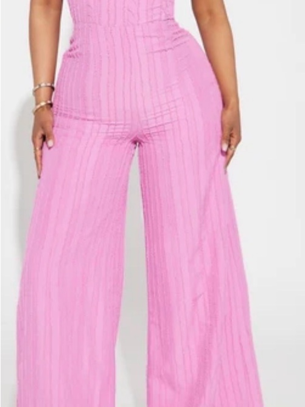Fashion Nova endless mimosas XL Women's Wide-Leg Jumpsuit - Pink NWT